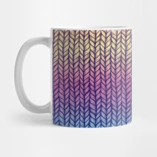 Rainbow Gradient Chunky Knit Pattern Mug
